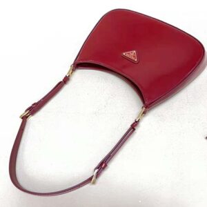 Prada Women Cleo Patent Leather Bag-Red 1BC169