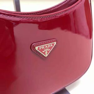Prada Women Cleo Patent Leather Bag-Red 1BC169
