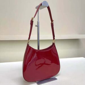 Prada Women Cleo Patent Leather Bag-Red 1BC169