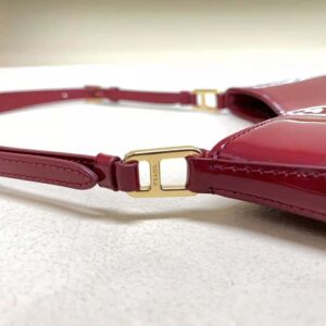Prada Women Cleo Patent Leather Bag-Red 1BC169