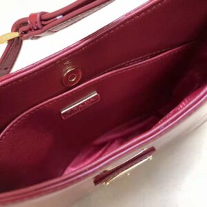 Prada Women Cleo Patent Leather Bag-Red 1BC169