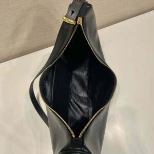 Prada Women Large Leather Shoulder Bag-Black F0002