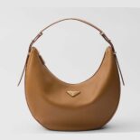 Prada Women Large Leather Shoulder Bag-Brown F03BH