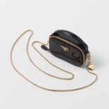 Prada Women Patent Leather Mini-pouch-Black F03KJ