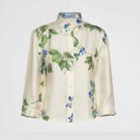 Prada Women Twill Shirt with Triangle Logo-F0K74Prada Women Twill Shirt with Triangle Logo-F0K74Prada Women Twill Shirt with Triangle Logo-F0K74