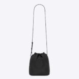 Saint Laurent YSL Men Rive Gauche Laced Bucket Bag in Econyl®-Black