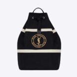 Saint Laurent YSL Men Rive Gauche Sling Bag in Canvas-Black