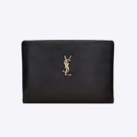 Saint Laurent YSL Women Calypso Small Pouch in Lambskin-Black