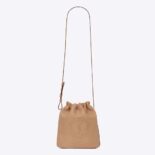 Saint Laurent YSL Women Rive Gauche Laced Bucket Bag in Smooth Leather-Brown