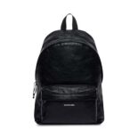 Balenciaga Men Explorer Backpack in Black Arena Lambskin
