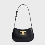Celine Women Medium Tilly Bag in Shiny Calfskin-Black