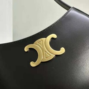 Celine Women Medium Tilly Bag in Shiny Calfskin-Black