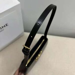 Celine Women Medium Tilly Bag in Shiny Calfskin-Black