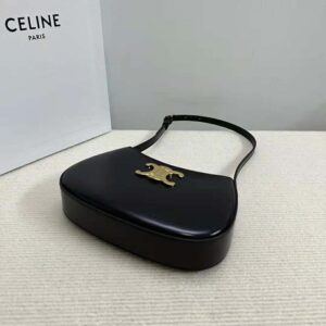 Celine Women Medium Tilly Bag in Shiny Calfskin-Black