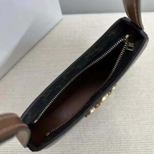 Celine Women Medium Tilly Bag in Triomphe Canvas and Calfskin