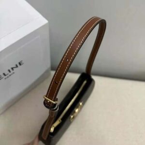 Celine Women Medium Tilly Bag in Triomphe Canvas and Calfskin