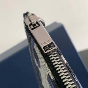 Dior Men A5 Pouch Beige and Black Maxi Dior Oblique Jacquard