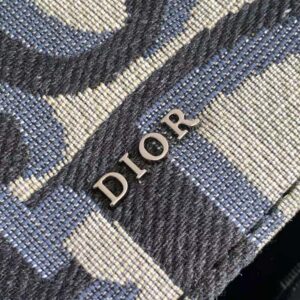 Dior Men A5 Pouch Beige and Black Maxi Dior Oblique Jacquard