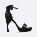 Dior Women Mlle Dior Heeled Sandal Black Satin
