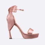 Dior Women Mlle Dior Heeled Sandal Rose Des Vents Satin