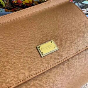 Dolce Gabbana D&G Women Medium Dauphine Leather Sicily Bag-Beige