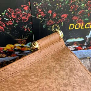 Dolce Gabbana D&G Women Medium Dauphine Leather Sicily Bag-Beige