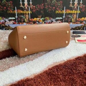 Dolce Gabbana D&G Women Medium Dauphine Leather Sicily Bag-Beige