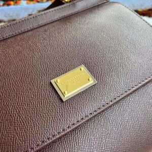 Dolce Gabbana D&G Women Medium Dauphine Leather Sicily Bag-Bordeaux