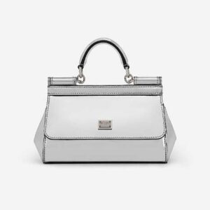 Dolce Gabbana D&G Women Small Sicily Handbag-Silver