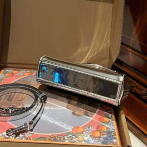 Dolce Gabbana D&G Women Small Sicily Handbag-Silver