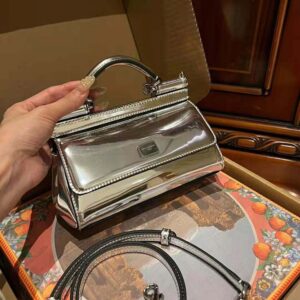 Dolce Gabbana D&G Women Small Sicily Handbag-Silver