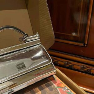 Dolce Gabbana D&G Women Small Sicily Handbag-Silver