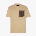 Fendi Men Beige Jersey T-shirt-FY1257APM4F0QA1