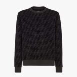 Fendi Men Black Piqué Sweatshirt-FY1077AFRJF0ABB