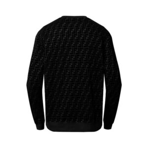 Fendi Men Black Piqué Sweatshirt-FY1077AFRJF0ABB