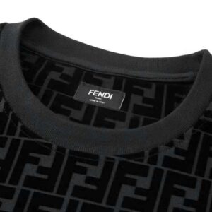 Fendi Men Black Piqué Sweatshirt-FY1077AFRJF0ABB