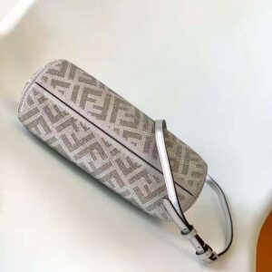 Fendi Women First Small Silver Leather Bag with Crystal FF Motif