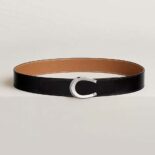 Hermes Men Luck Belt Buckle & Reversible Leather Strap 38 mm-Brown