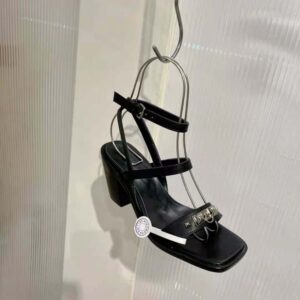 Hermes Women Ivresse 65 Sandal in Calfskin-Black H241152Z 02350