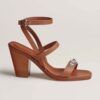 Hermes Women Ivresse 65 Sandal in Calfskin-Brown H241152Z 20395 10 Hermes Women Ivresse 65 Sandal in Calfskin-Brown H241152Z 20395