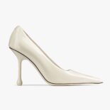 Jimmy Choo Women Ixia 95 Latte Patent Leather Pumps-IXIA95PAT