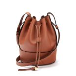 Loewe Women Mini Nano Balloon Bag in Nappa and Calfskin-Brown