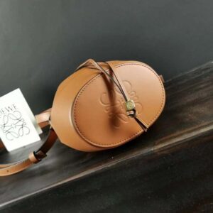 Loewe Women Mini Nano Balloon Bag in Nappa and Calfskin-Brown