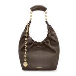 Loewe Women Small Squeeze Bag in Nappa Lambskin-Chocolate