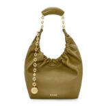 Loewe Women Small Squeeze Bag in Nappa Lambskin-Dark Green