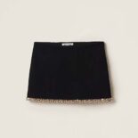 Miu Miu Women Embroidered Tweed Miniskirt-MG2135_139N_F0002