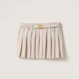 Miu Miu Women Pleated Batavia Miniskirt MG2032_11AD_F0018