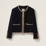 Miu Miu Women Single-breasted Tweed Jacket-MH1898_139N_F0002