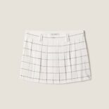 Miu Miu Women Striped Sablé Miniskirt MG2040_14H0_F0UB0