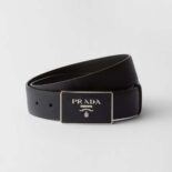 Prada Men Saffiano Leather Belt-Black F0002